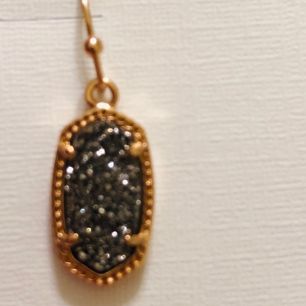 NWT Kendra Scott RARE & Retired Lee Earrings Rose Gold & Platinum Drusy Limited - Picture 8 of 16